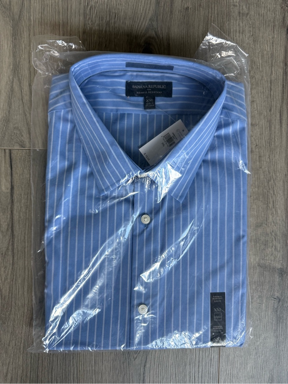NWT Banana Republic Men's Blue Stripe Dress Shirt